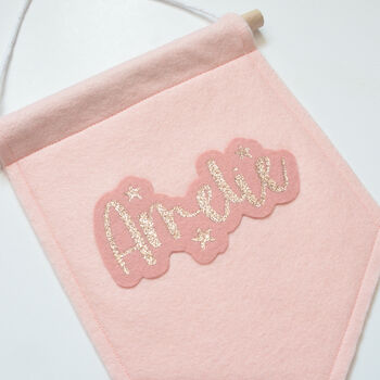 Personalised Pink Custom Name Sign For Girls Bedroom, 2 of 3