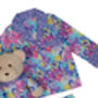 Audrey Girls Heart And Leopard Pyjama Set With Teddy Bear, thumbnail 3 of 7