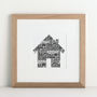 Personalised Family House Print, thumbnail 1 of 5