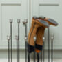 Brass Bee Welly Boot Stand Pewter Hares, thumbnail 5 of 7