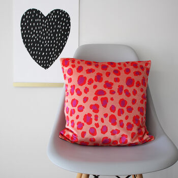 Leopard Print Velvet Cushion, 6 of 11