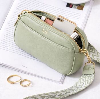 Personalised Lola Embossed Faux Leather Cross Body Bag, 4 of 5