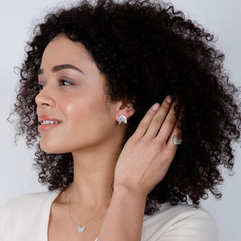 Sterling Silver Art Deco Arrow Ring – Rhodium Plated – Geometric Designer Jewellery – Modern Vintage Style, 8 of 11