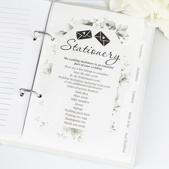 Personalised Botanical Border Wedding Planner, 9 of 12