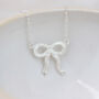Sterling Silver Bow Necklace, thumbnail 1 of 3