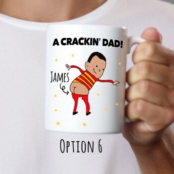 Personalised Crackin' Mug For Dad Skin And Hair Options, 7 of 10