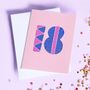 Bold And Colourful 18th Birthday Card, thumbnail 2 of 2