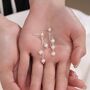 Sterling Silver Natural Freshwater Pearl Drop Dangle Earrings, thumbnail 4 of 12