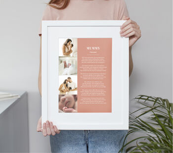 Personalised Wedding Photos And Text Art Print, 8 of 12