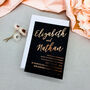 Calligraphy Classic Black Wedding Invitation, thumbnail 8 of 9