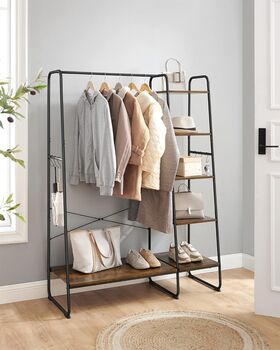 Clothes Rail With Shoe Rack Storage Side Hooks, 8 of 8
