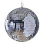 Silver Disco Ball Hanging Decoration Large, thumbnail 2 of 3