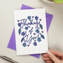 Floral Thinking Of You Card, thumbnail 1 of 4