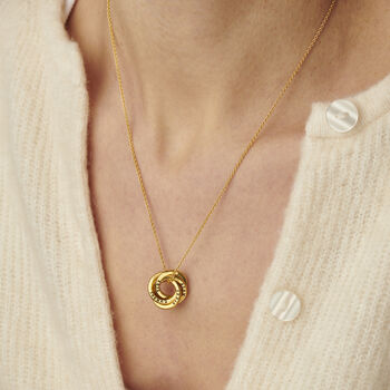 Personalised Mini Four Ring Russian Necklace, 2 of 9