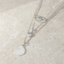 Eye Of Intuition Topaz Necklace Silver Or Gold Plated, thumbnail 9 of 11