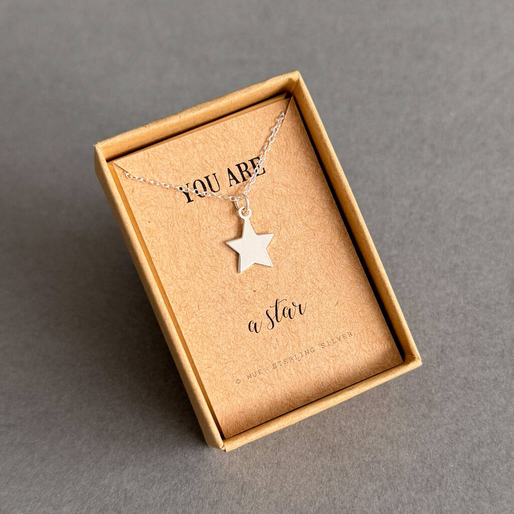You Are A Star Sterling Silver Necklace, 1 of 11