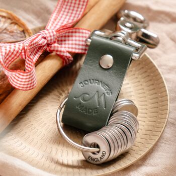 Personalised Leather Travel Keyring And Tokens, 6 of 11