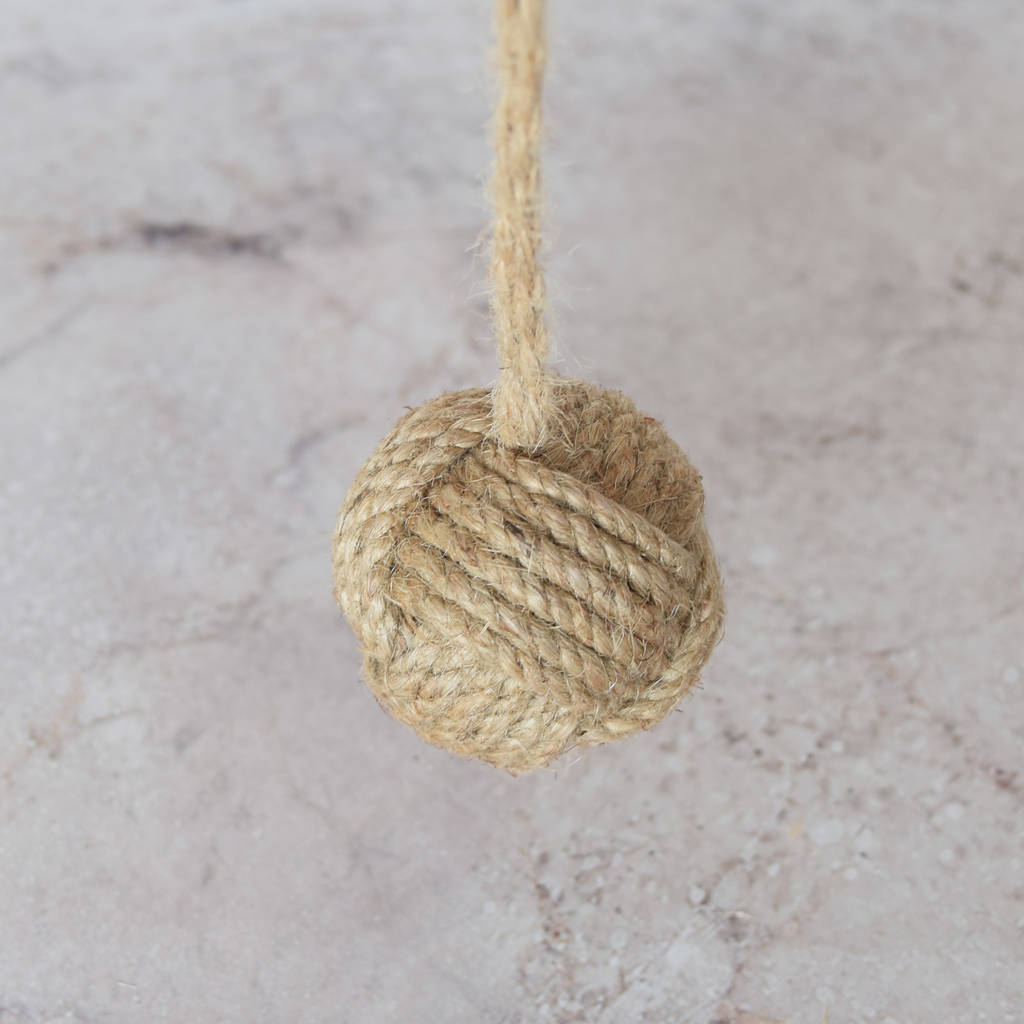 natural jute rope knot bathroom light pull by pushka home