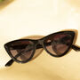 Deep Mini Cat Eye Sunglasses In Black, thumbnail 1 of 2