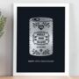 10th Tin Can Wedding Anniversary Foil Print, thumbnail 1 of 8