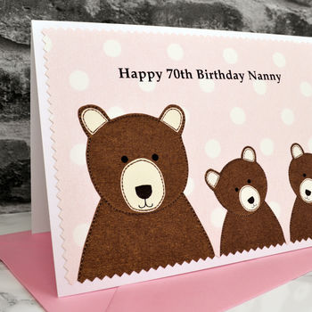 'Mummy Bear' Personalised Birthday Card From Children, 2 of 6