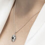 Sterling Silver Onyx Sun Disc Necklace, thumbnail 1 of 5