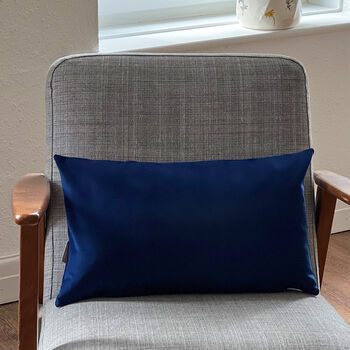 Luxury Super Soft Velvet Cushion Royal Blue, 5 of 5
