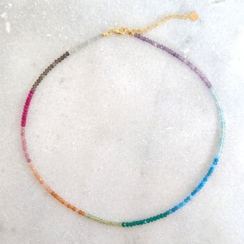 11:11 Rainbow Gemstone Intention Necklace, 2 of 10