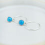 Sterling Silver And Gemstone Hoop Earrings, thumbnail 2 of 10