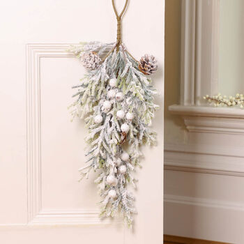 Winter Wreath Style Swag Door Decoration, 4 of 4