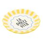 Yellow Striped “La Dolce Vita” Trinket Dish, thumbnail 2 of 2