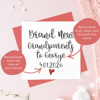 Brand New Grandparents Personalised Card, 2 of 5