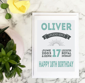 Personalised Special Date 18th Birthday Card, 5 of 6