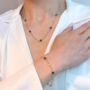 Hexagon Lapis Gemstone 18k Gold Plated Bracelet, thumbnail 1 of 3