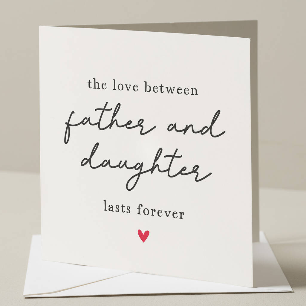 Fathers Day Cute Card From Daughter By Twist Stationery