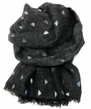 Bee Print Foil Scarf, 9 of 10