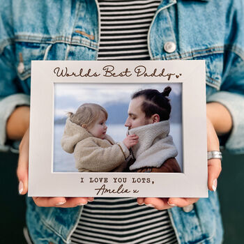 Personalised Worlds Best Daddy Picture Frame Photo Gift, 8 of 8