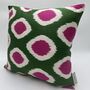 Square Ikat Silk Cushion Watermelon Spot, thumbnail 7 of 7