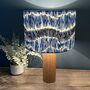 Tidal Marine Blue Patterned Drum Lampshades, thumbnail 4 of 9
