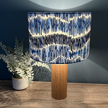 Tidal Marine Blue Patterned Drum Lampshades, 4 of 9