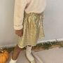 Girls Gold Sequin Party Skirt, thumbnail 1 of 10