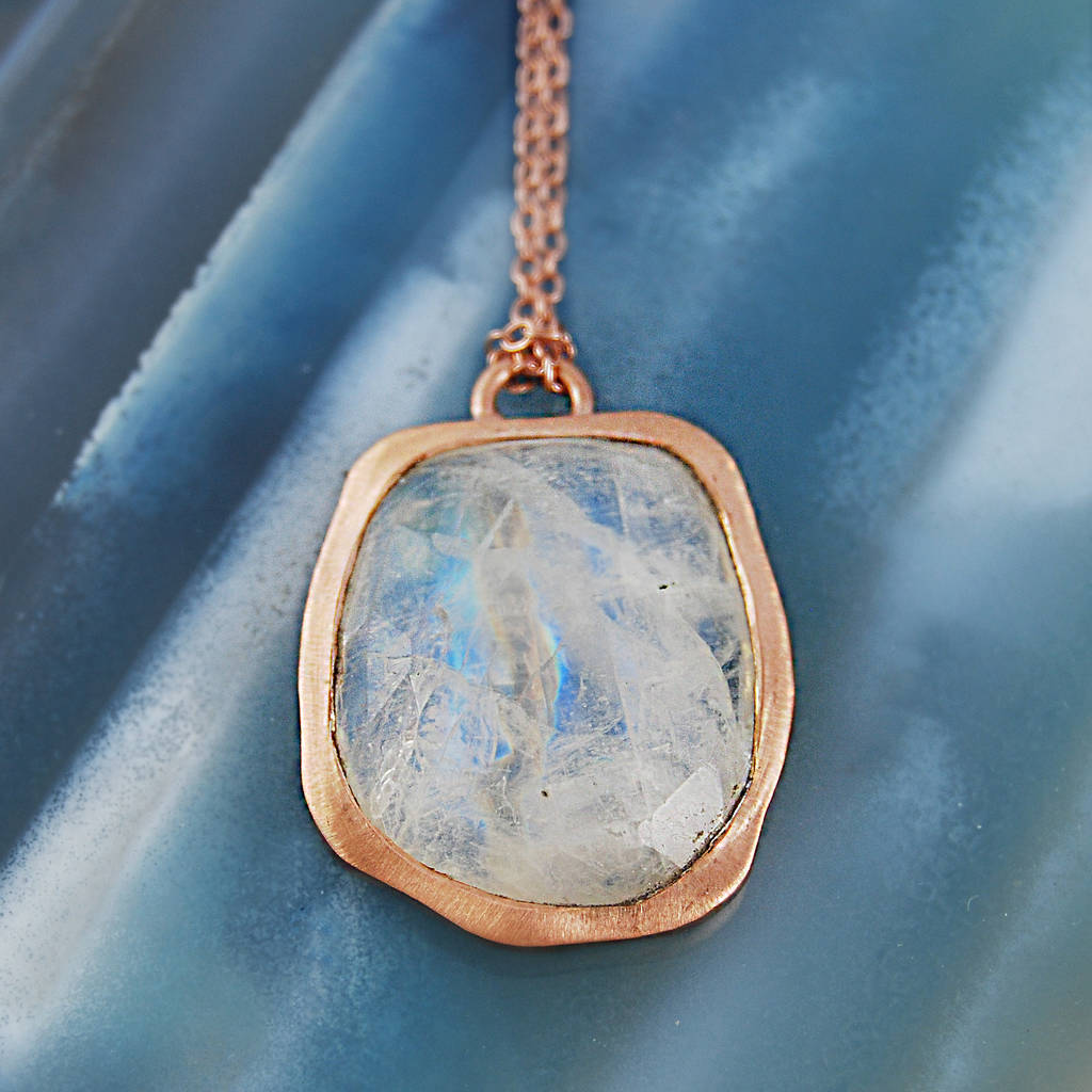 Moonstone and gold necklace Clearance