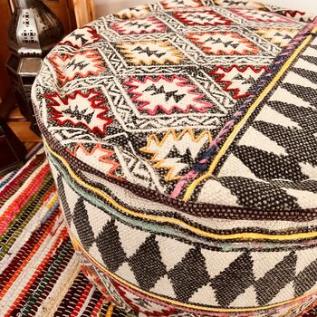 Tribal Design Bohemian Footstool Pouffe, 6 of 7