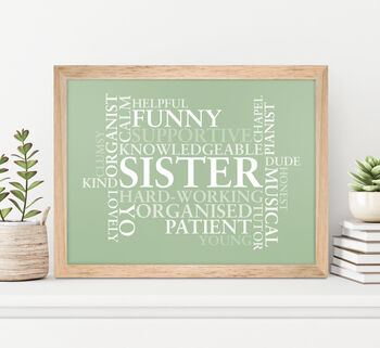 Personalised Handmade Word Cloud Print, 6 of 12