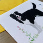Collin The Collie Illustrated Blank Greeting Card, thumbnail 6 of 10