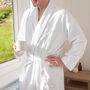 Personalised Luxury Velour Bathrobe – Custom Back Embroidery, thumbnail 9 of 10