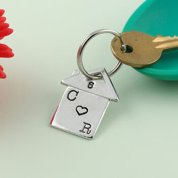 Personalised Housewarming Gift Couples New Home Keyring, 3 of 7