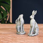 Set Of Grey Mini Hares, thumbnail 1 of 4