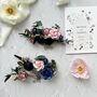 Navy And Dusty Pink Floral Hair Comb, thumbnail 3 of 9