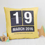 Special Date Flip Calendar Personalised Cushion, thumbnail 3 of 7